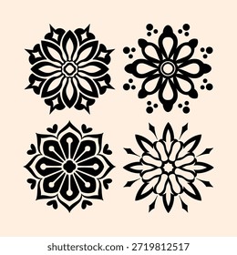 Talavera Tile Pattern Set Design vector illustration