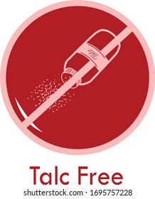 Talc Free Icon/ Talc Icon