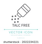 Talc Free Line Icon. Cosmetic Product Ingredient Vector Symbol.