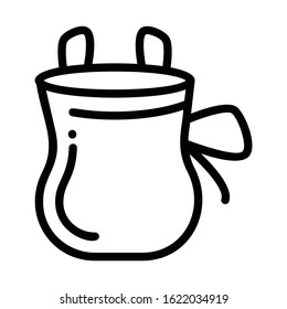 Talcum Chalk Bag Concept, Climbing Equipment Vector Icon deisgn