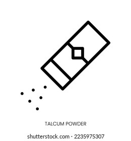 talcum powder icon. Line Art Style Design Isolated On White Background