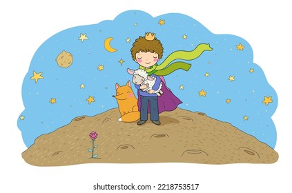 Tale of a boy, a rose, a planet and a fox. Little king.