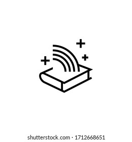 Tale vector icon in linear, outline icon isolated on white background