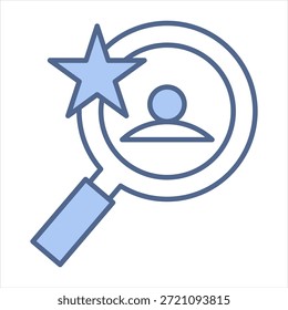 Talentgewinnung - blaues Symbol, Vektorgrafik