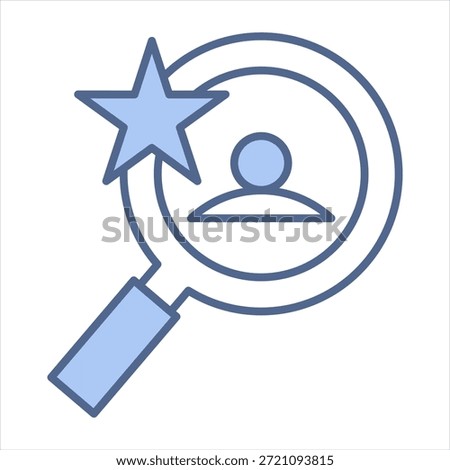 Talent Acquisition Blue Icon Vector Illustration