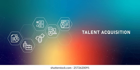 Talent acquisition gradient header company onboarding hiring process human resource staff job opportunity process staffing