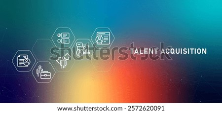 Talent acquisition gradient header company onboarding hiring process human resource staff job opportunity process staffing