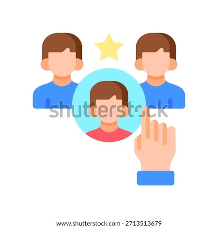 Talent Acquisition Icon Flat Vector Illustration
