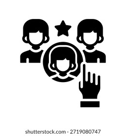 Vektorgrafik mit dem Symbol "Talentaufnahme"
