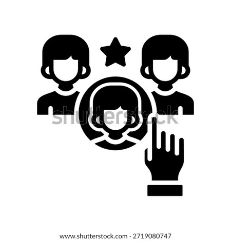 Talent Acquisition Icon Glyph Vector Illustration