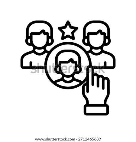 Talent Acquisition Icon Line Vector Illustration