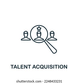 Talent Acquisition icon. Monochrome simple Talent Development icon for templates, web design and infographics