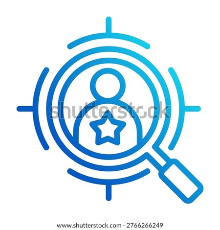Talent Acquisition Icon - Outline Gradient Icons For Human Resources Management