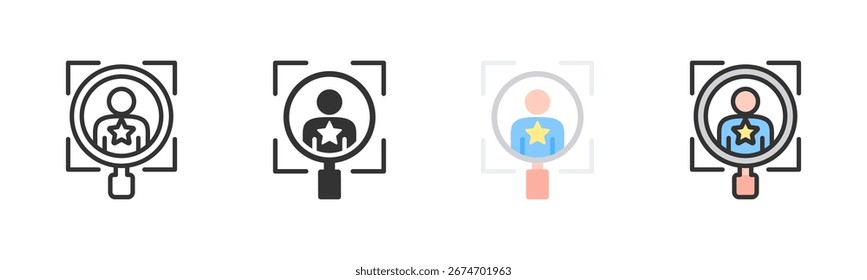 Paquete de iconos de adquisición de talento en varios estilos