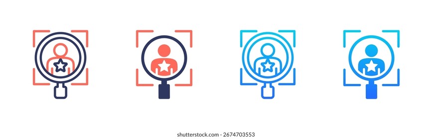 Paquete de iconos de adquisición de talento en varios estilos