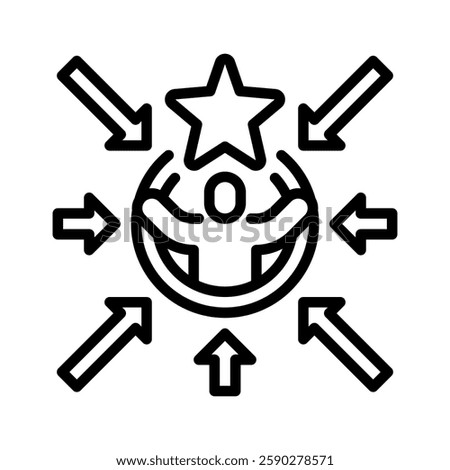Talent Acquisition line icon. Universal creative premium symbol. Vector sign icon logo template. Vector illustration