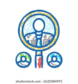 talent acquisition recruitment business doodle icon sketch vector. talent acquisition recruitment business sign. isolated symbol illustration