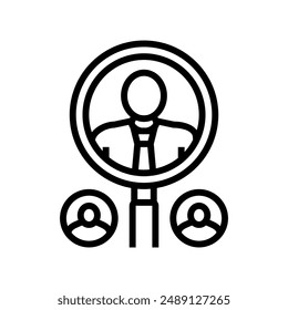 talent acquisition recruitment business line icon vector. talent acquisition recruitment business sign. isolated contour symbol black illustration