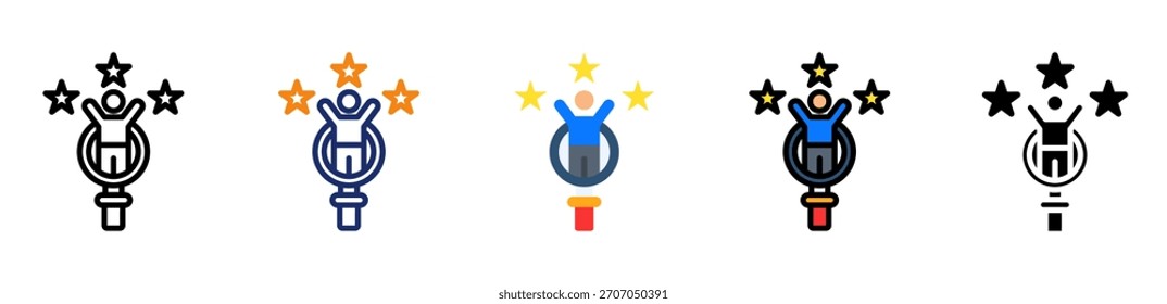Icono de evaluación de talento Ilustración vectorial de estilos múltiples