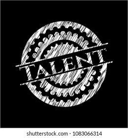  Talent with chalkboard texture