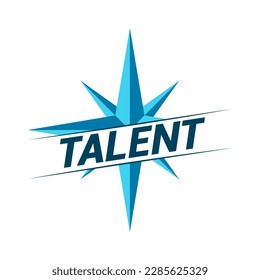 Talent Concept, Compass Isolated Vector Illustration