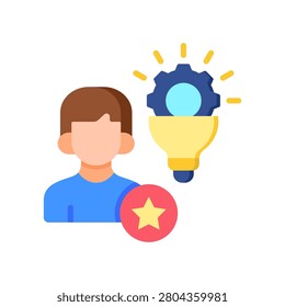 Talent Development Icon Flat Vector Illustration