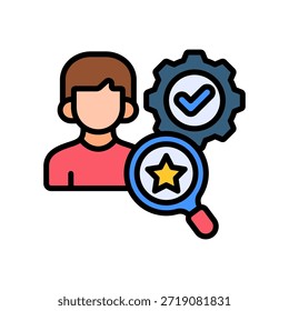 Talent Development Icon Lineal Color Vector Illustration
