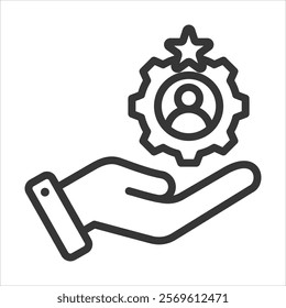 Talent Development Outline Icon Vector Illustration