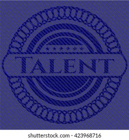 Talent emblem with jean high quality background
