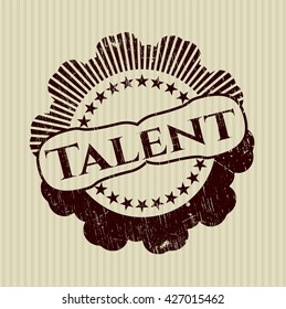 Talent grunge style stamp