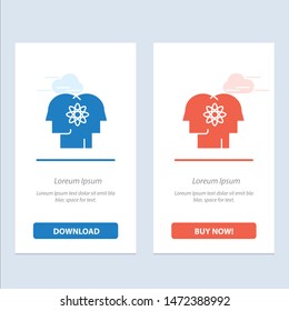 Talent, Human, Improvement, Management, People  Blue and Red Download and Buy Now web Widget Card Template