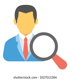 
Talent hunt, Recruitment process flat vector icon
