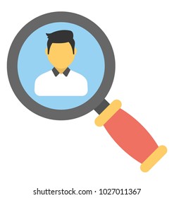 
Talent hunt, Recruitment process flat vector icon
