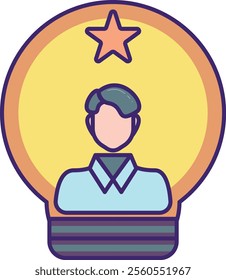 Talent Icon - Lineal Color Style - Meritocracy Theme