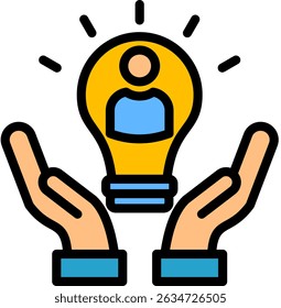 Talent Icon Lineal Color Vector Illustration