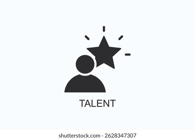 Ilustração De Vetor Isolada De Ícone Ou Logotipo De Talento