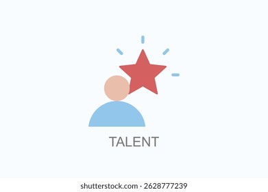 Vektorgrafik mit Talentsymbol oder -logo