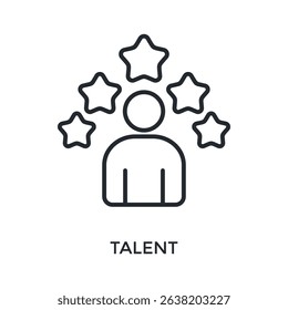 Talent Icon Outline Style. Vector Illustration For Graphic Design
