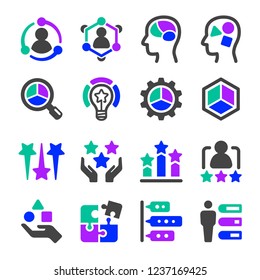talent icon set,vector and illustration