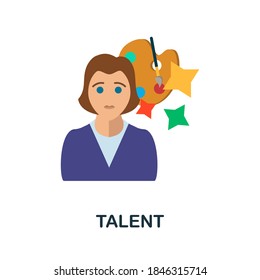 Icono de talento. Elemento simple de la colección de pensamiento crítico. Icono de Talento creativo para diseño web, plantillas, infografías y más