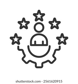 Talent icon vector illustration. Simple line style