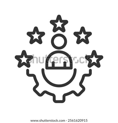 Talent icon vector illustration. Simple line style