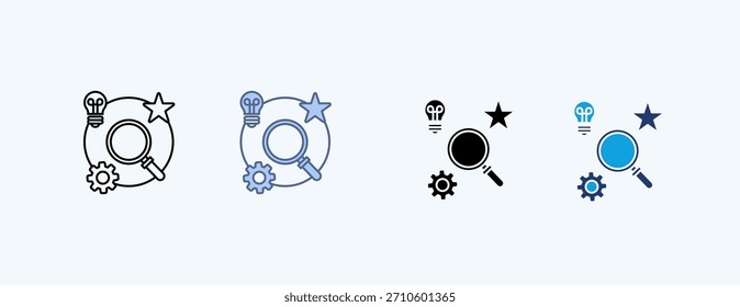 Talent Identification Multiple Icon Illustration Vector