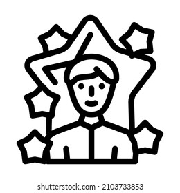 talent leadership line icon vector. talent leadership sign. isolated contour symbol black illustration