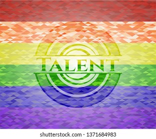 Talent lgbt colors emblem 