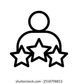 talent line icon illustration vector graphic. Simple element illustration vector graphic, suitable for app, websites, and presentations isolated on white background
