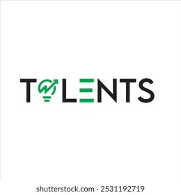 Talent Logo Vector Design, Talent minimal font, Talent Logo Vector Art,  Talent  Logo Vector Art with white background