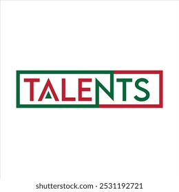 Talent Logo Vector Design, Talent minimal font, Talent Logo Vector Art,  Talent  Logo Vector Art with white background