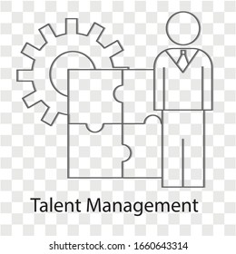 Talent management concept on transparency background. Creative idea design. Flat vector illustration for template, brochure or presentation.