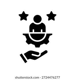 Talent Management Icon Glyph Vector Illustration